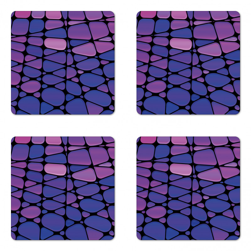 Stained Graphic Drops Coaster Set Of Four