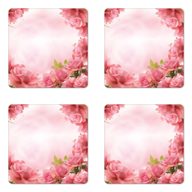 Romantic Roses Bridal Coaster Set Of Four