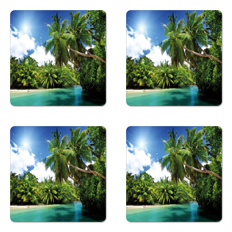 Mahe Island Lake Palms Coaster Set Of Four