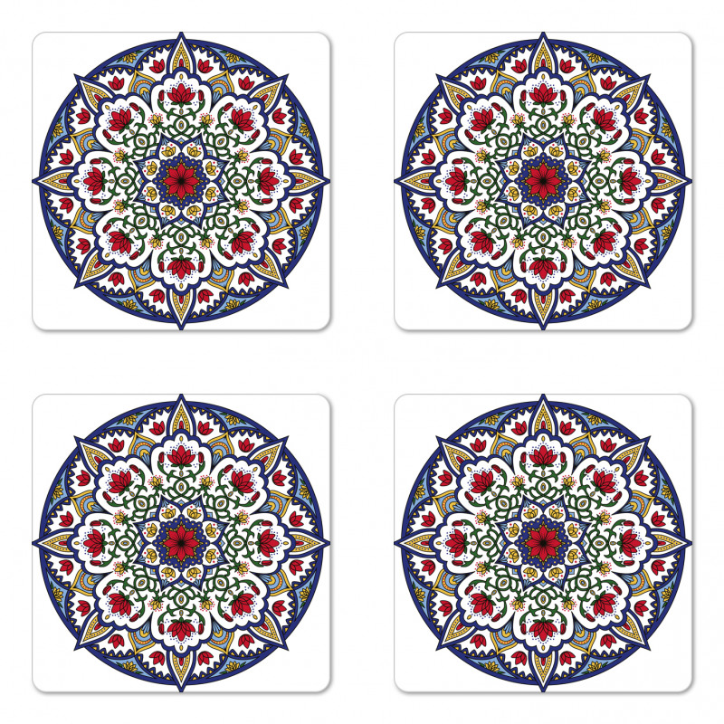 Mandala Lotus Coaster Set Of Four
