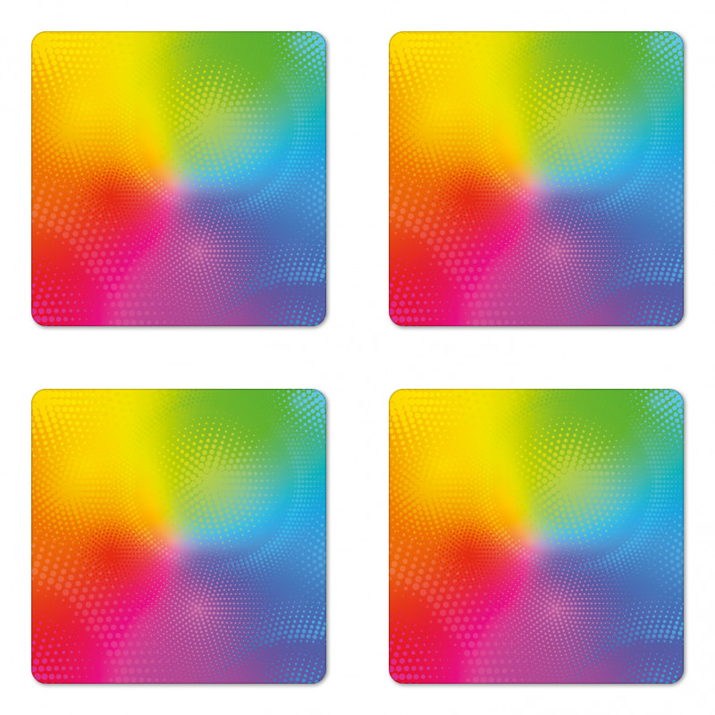 Vibrant Radiant Colors Coaster Set Of Four