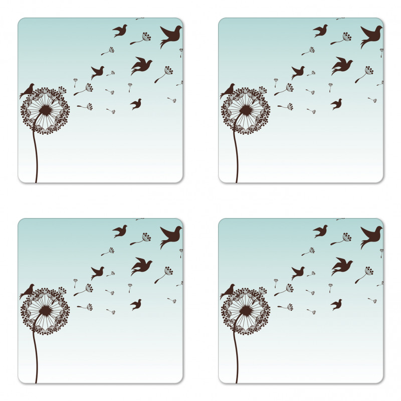 Dandelion Doves Bloom Coaster Set Of Four