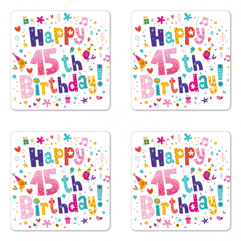 Teenage Girl Birthday Coaster Set Of Four