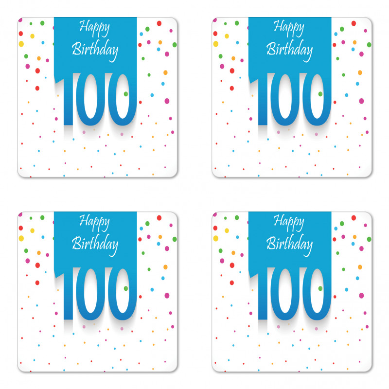 100 Years Birthday Coaster Set Of Four