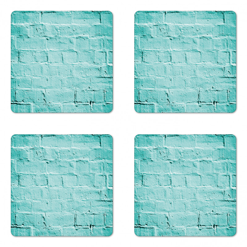 Brick Old Wall Vibrant Coaster Set Of Four