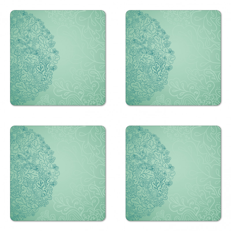 Mixed Leaves Botanical Coaster Set Of Four