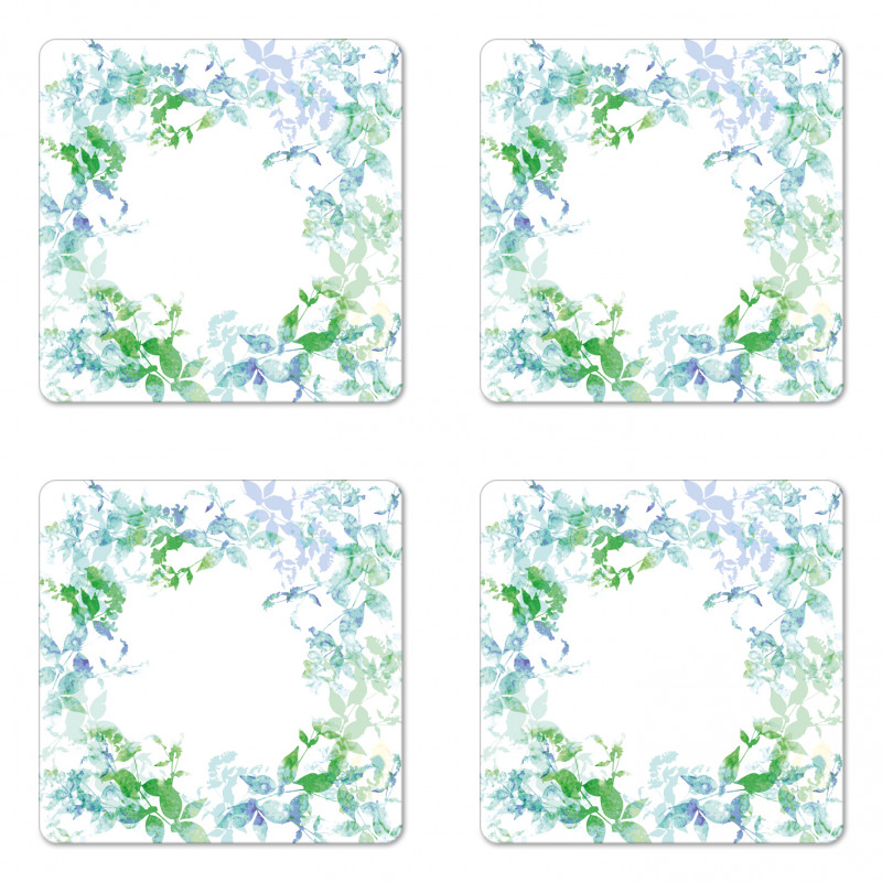 Spring Wreath Watercolor Coaster Set Of Four