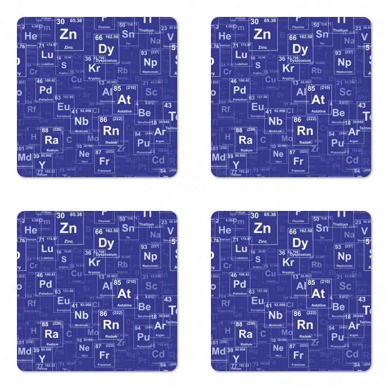 Chemistry Theme Coaster Set Of Four