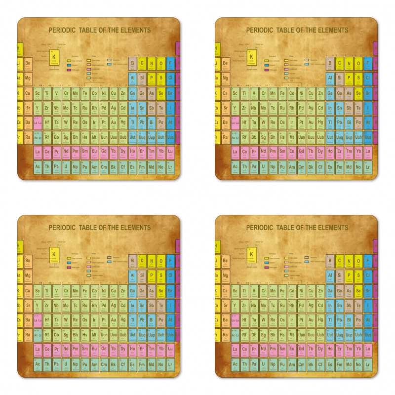 Colorful Squared Coaster Set Of Four