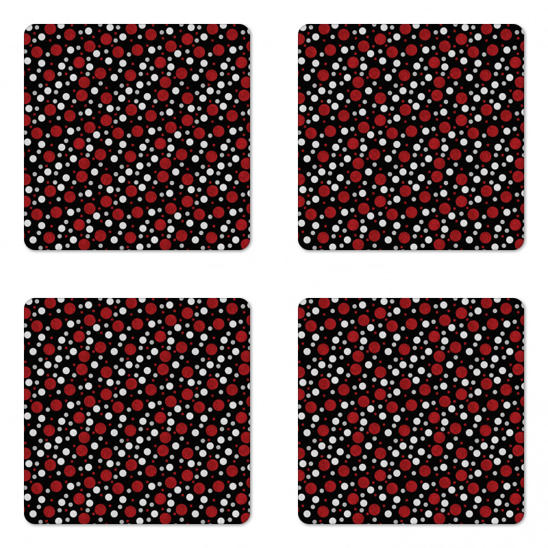 Snow Like Polka Dots Coaster Set Of Four