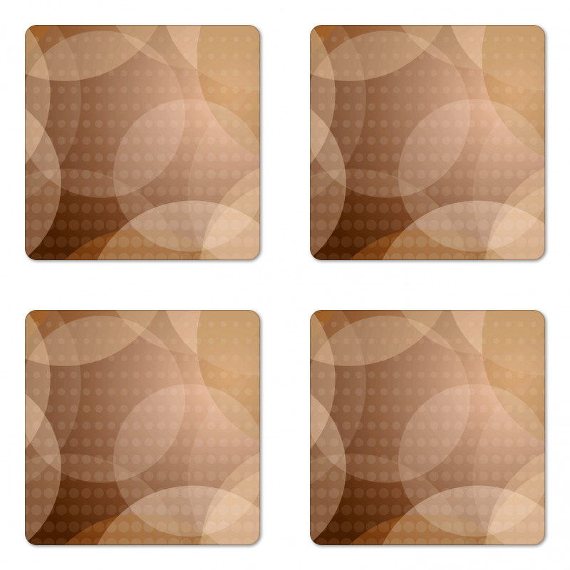 Overlapping Circles Dots Coaster Set Of Four