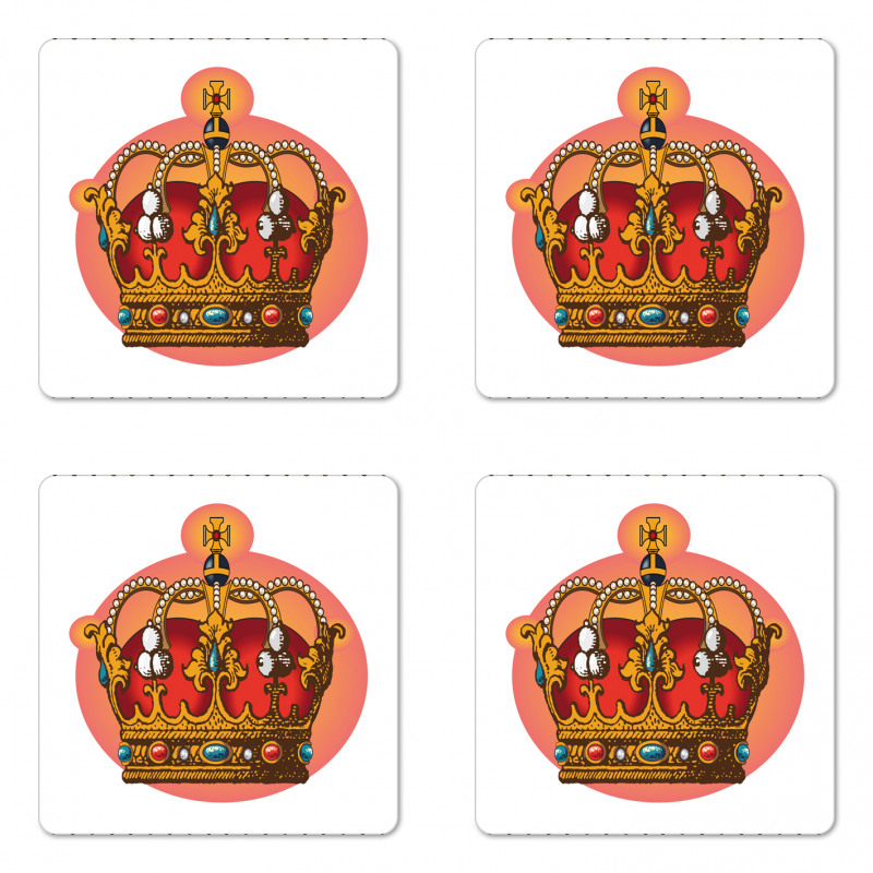 Baroque Crown Coronet Coaster Set Of Four