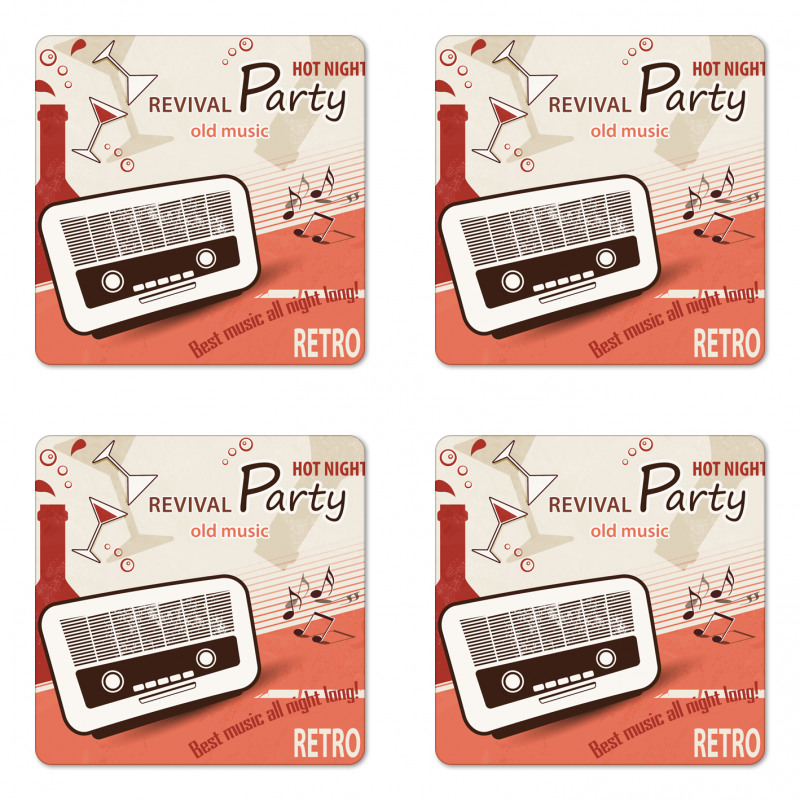 70s Party Coaster Set Of Four