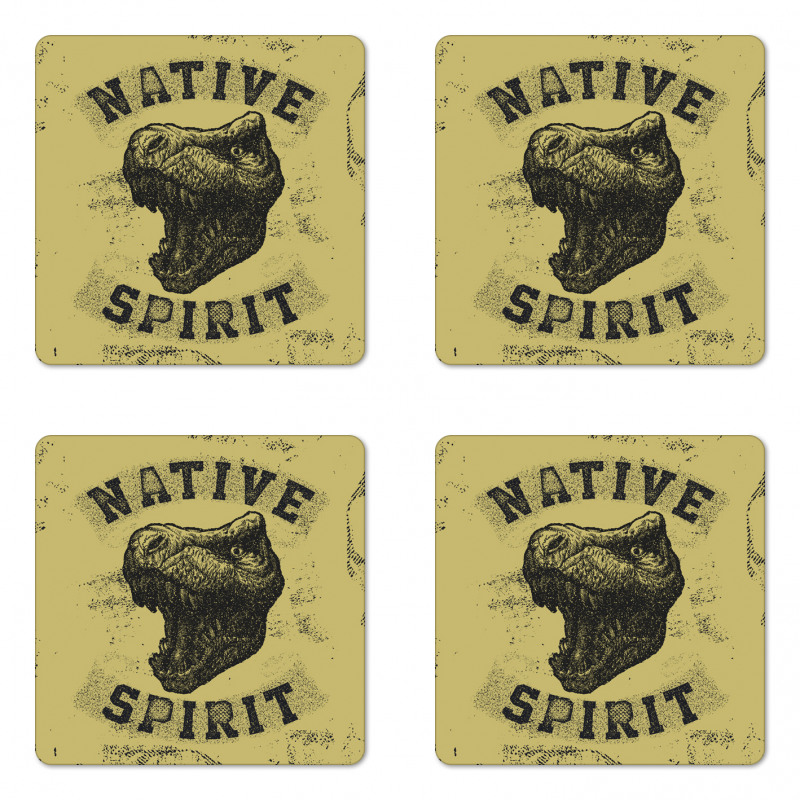 Roaring Portrait Wild Coaster Set Of Four