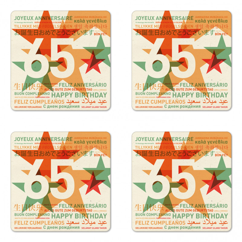 Birthday Languages Coaster Set Of Four