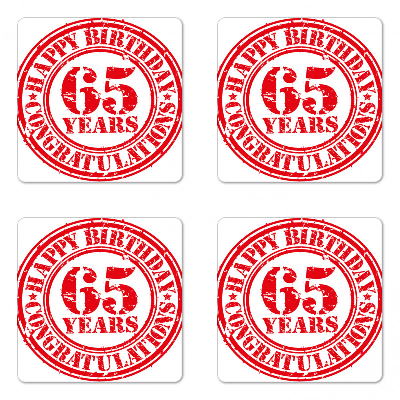 65 Years Coaster Set Of Four