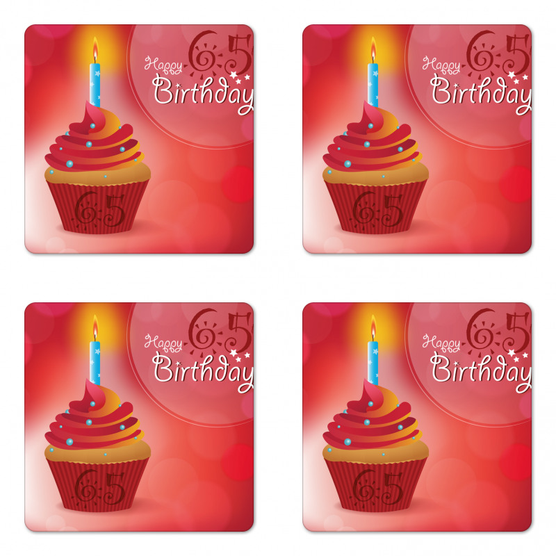 Birthday Cupcake Coaster Set Of Four