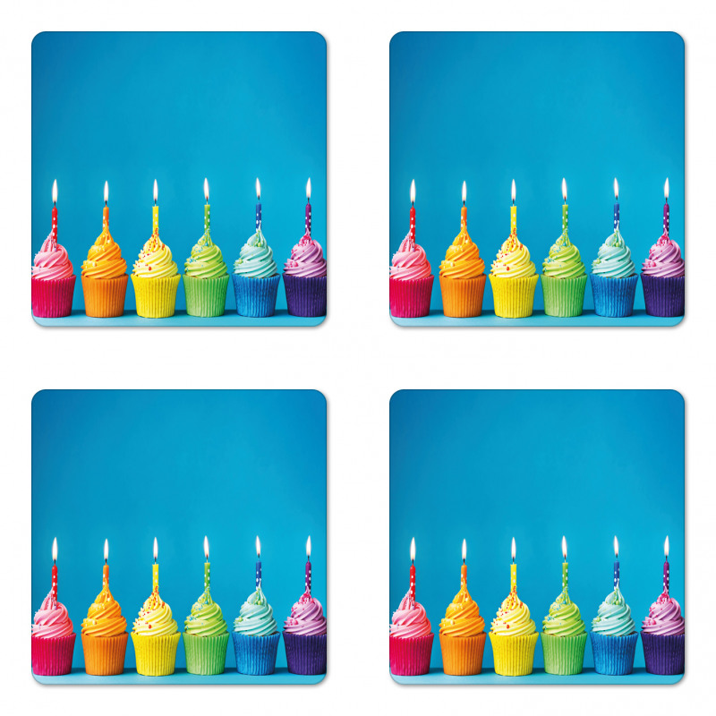 Cupcakes Party Food Coaster Set Of Four