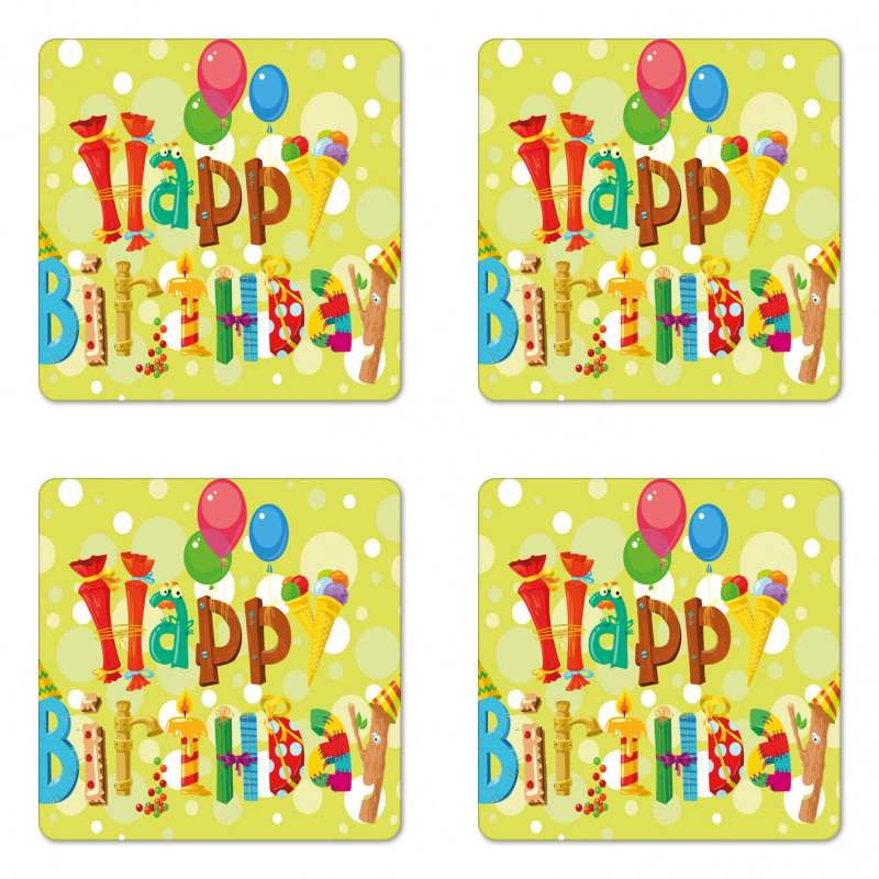 Ice Cream Candies Coaster Set Of Four