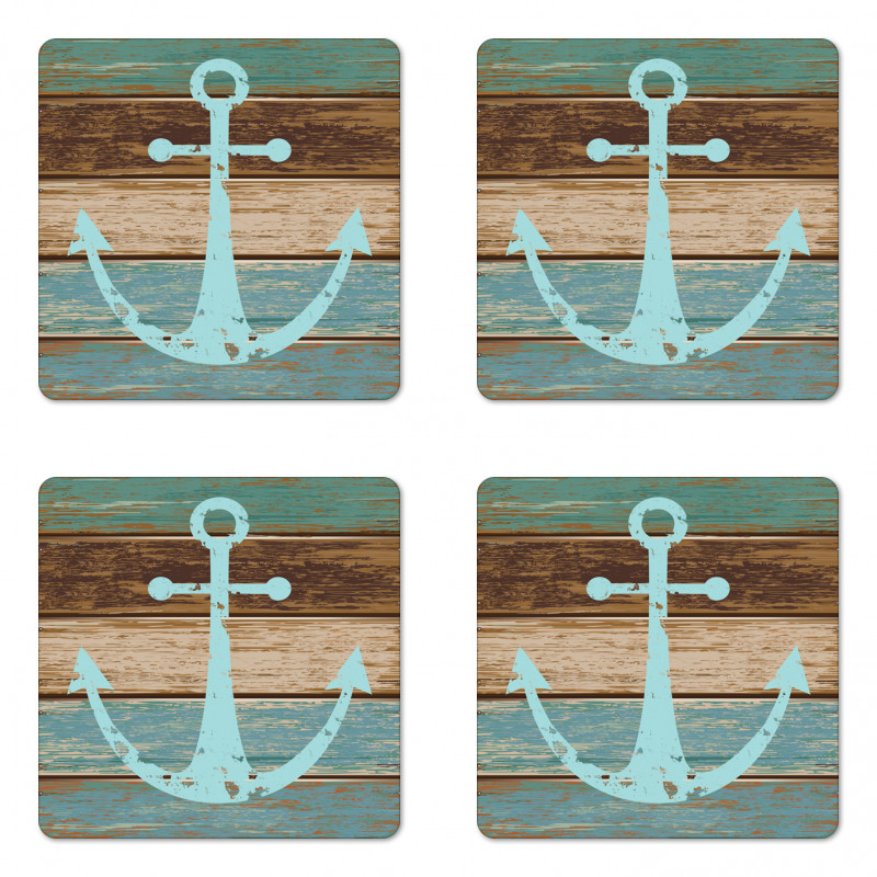 Nautical Rustic Coaster Set Of Four