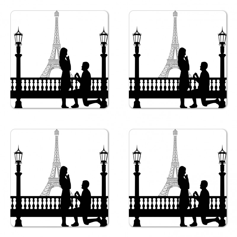 Paris City Lovers Coaster Set Of Four