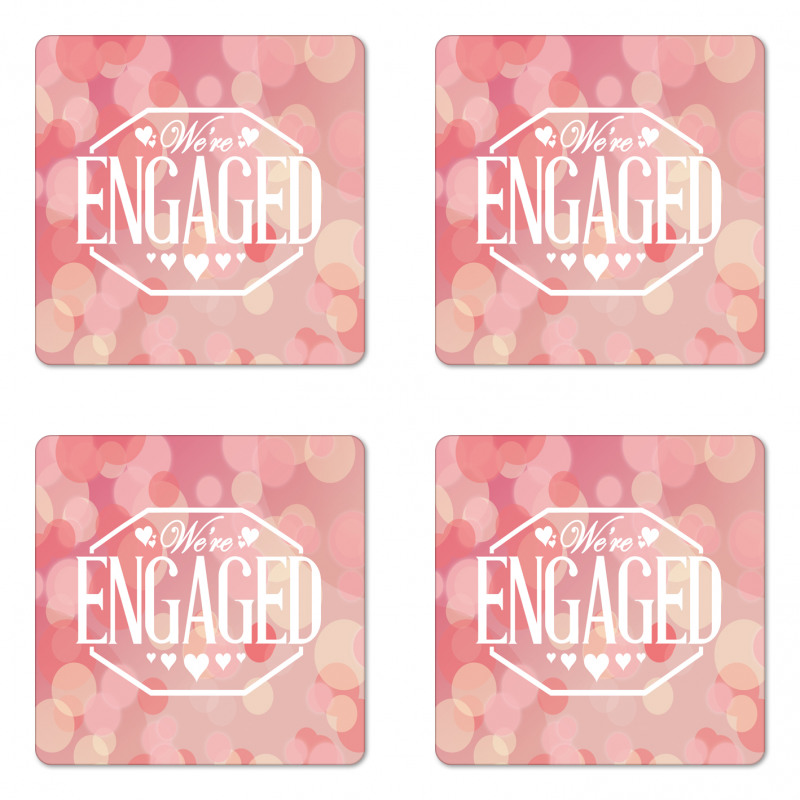 Engagement Card Coaster Set Of Four