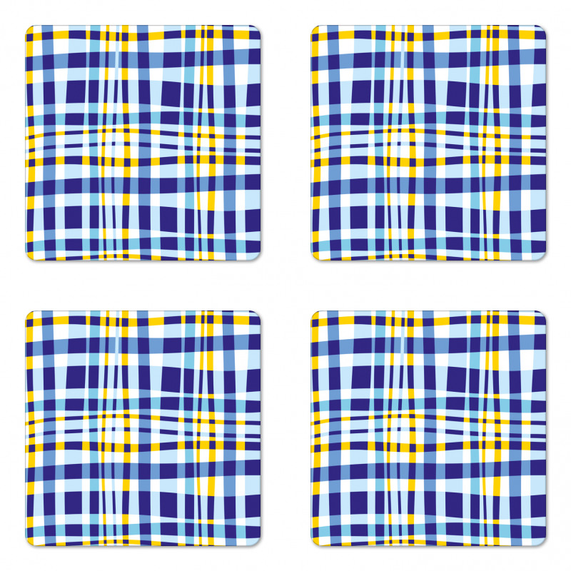 Scottish Tartan Coaster Set Of Four