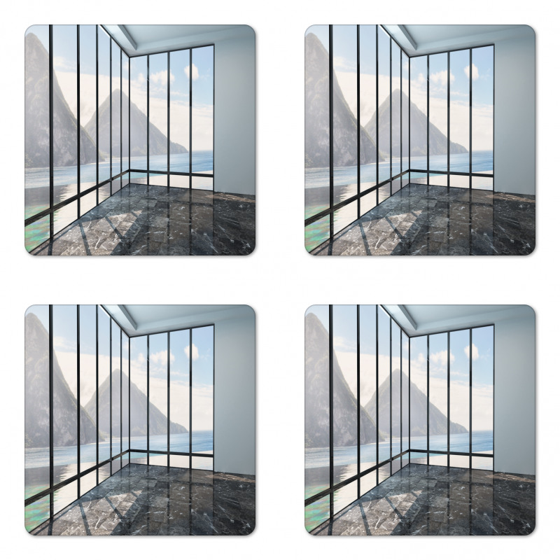 Mountain Ocean Scenery Coaster Set Of Four