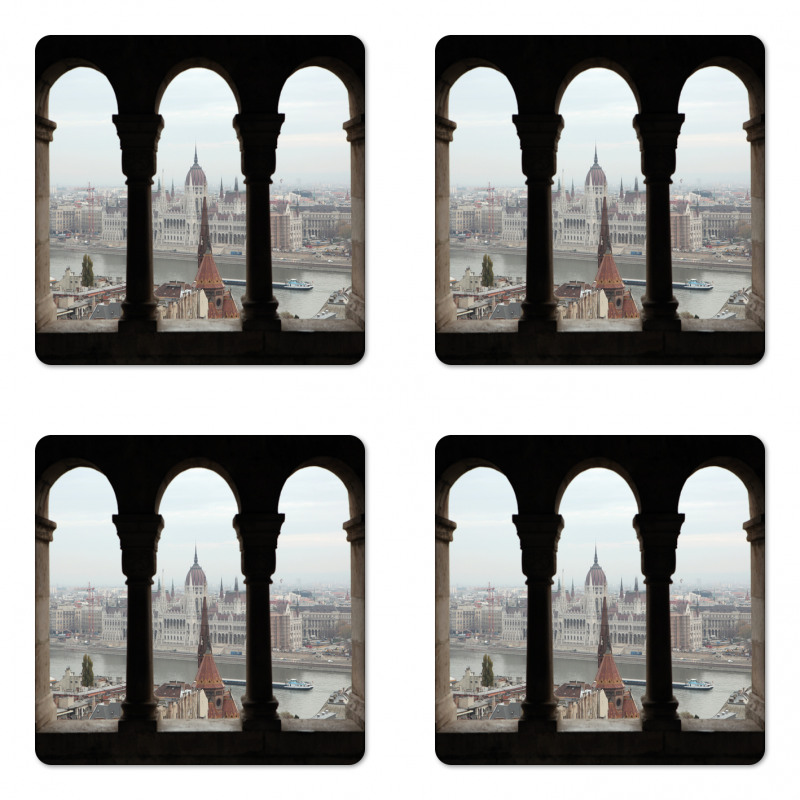 Hungarian Parliament Coaster Set Of Four