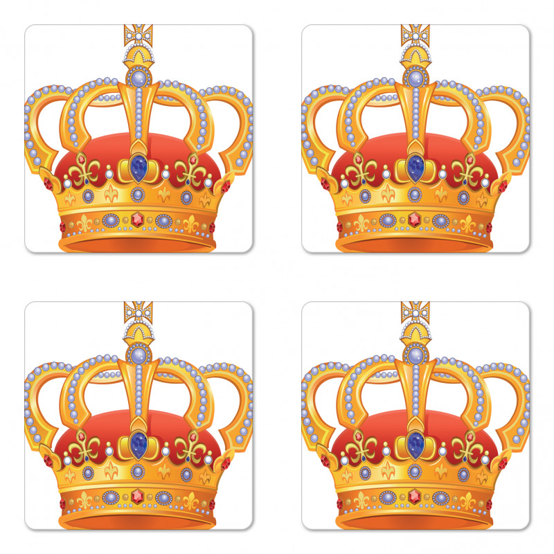 Majestic Royal Sign Crown Coaster Set Of Four