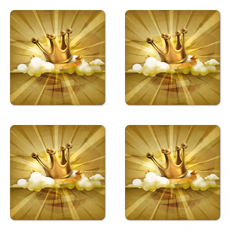 Fairytale Crown and Clouds Coaster Set Of Four