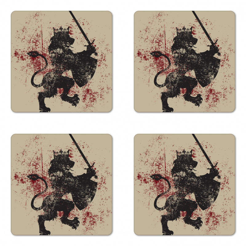 Courage Lion Coaster Set Of Four