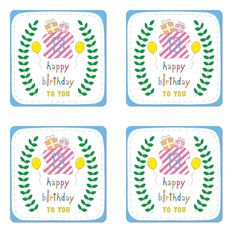 13th Birthday Gifts Coaster Set Of Four