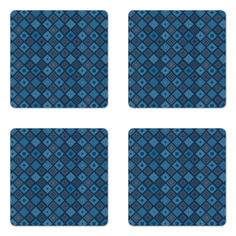 Detailed Squares Coaster Set Of Four