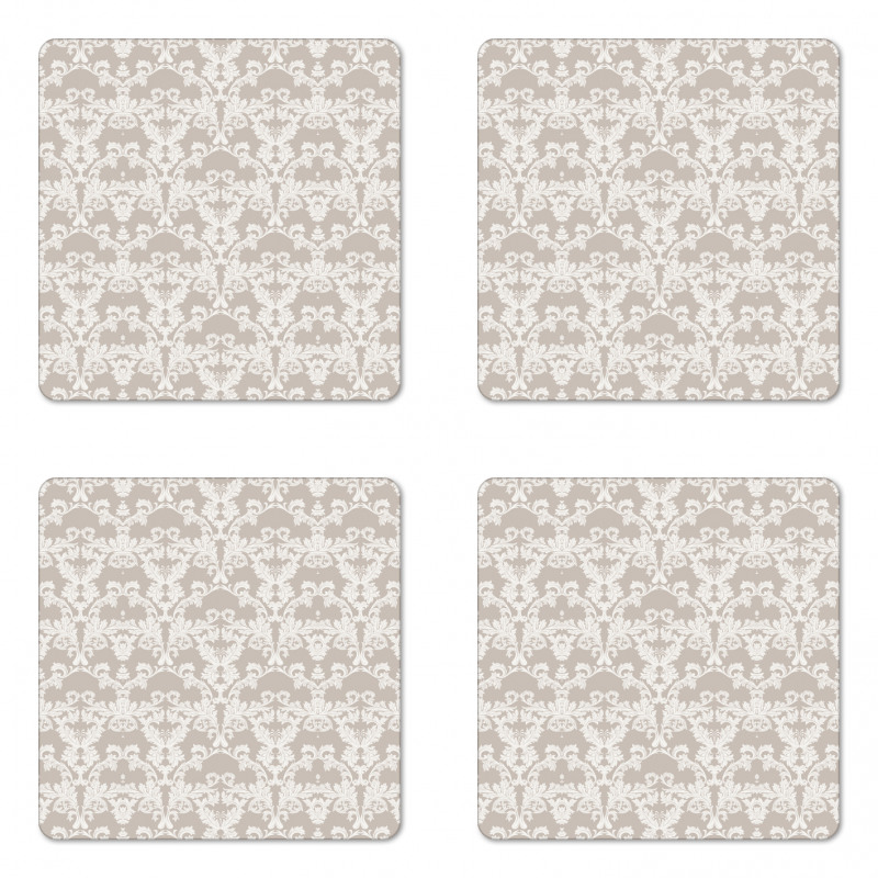 Damask Nature Coaster Set Of Four