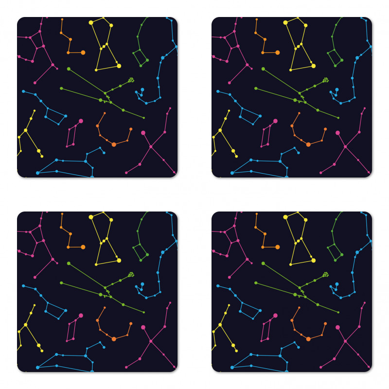 Colorful Galactic Coaster Set Of Four