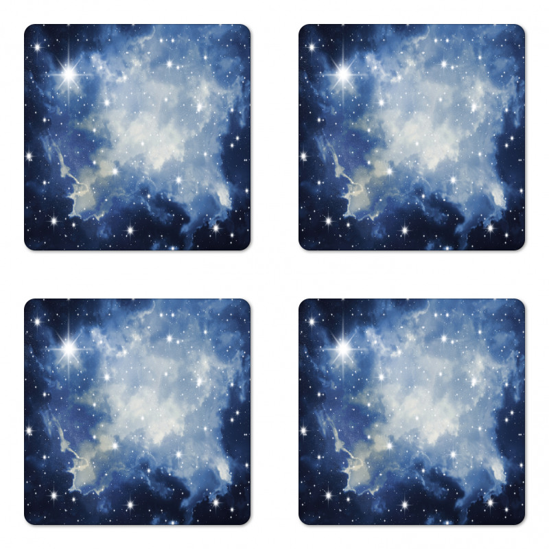 Blue Galaxies Coaster Set Of Four