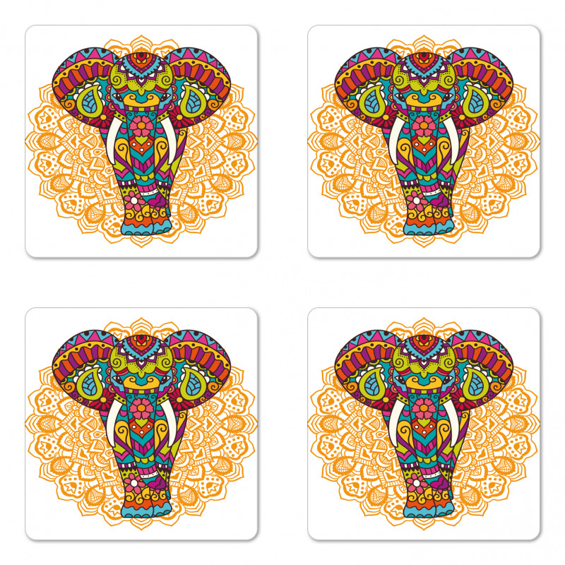 Ethnic Animal Coaster Set Of Four