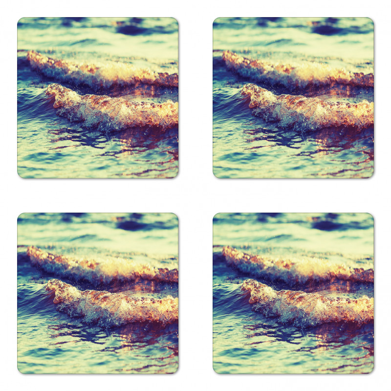 Calm Sea Theme Pastoral Coaster Set Of Four