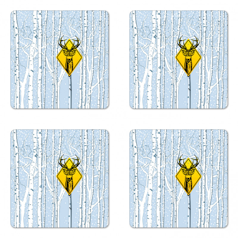 Attention Deer Coaster Set Of Four