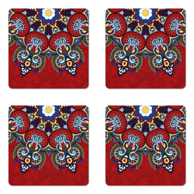 Ukranian Ethnic Coaster Set Of Four