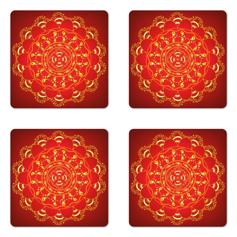 Ornate Art Coaster Set Of Four