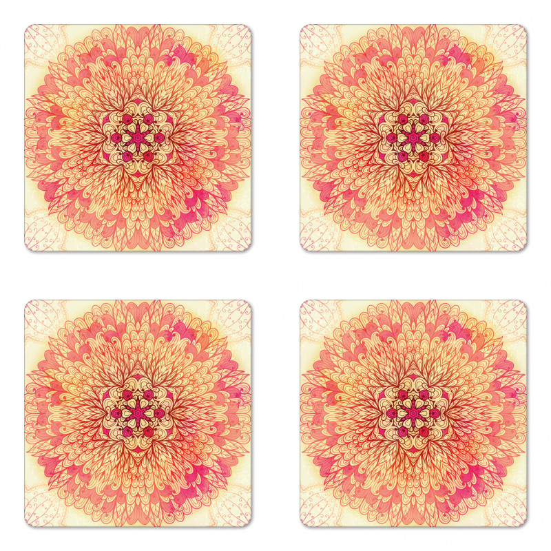 Lively Flora Coaster Set Of Four