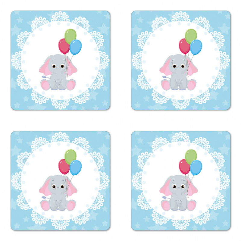 Balloons Stars Coaster Set Of Four