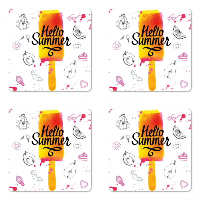 Hello Summer Coaster Set Of Four