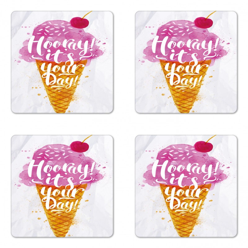 Words Cherry Coaster Set Of Four