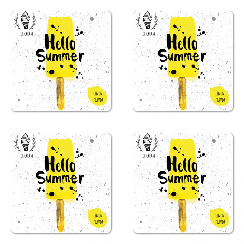 Lemon Flavor Coaster Set Of Four