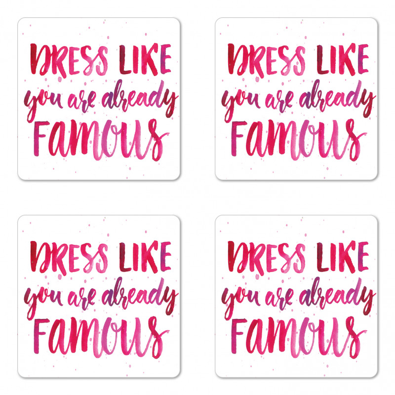 Fashion Words Coaster Set Of Four