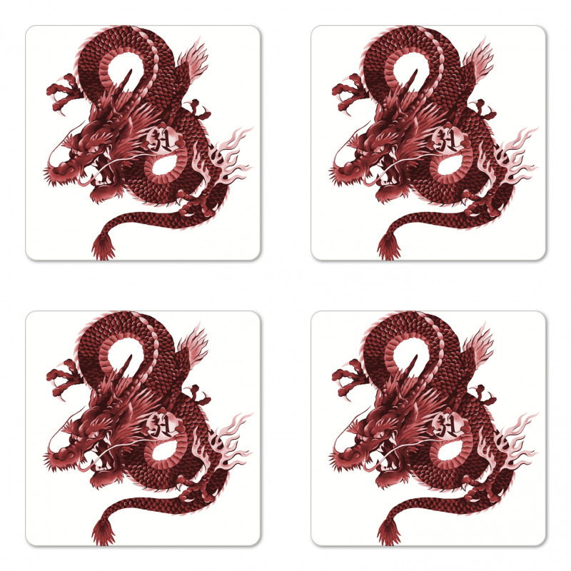 Japanese Noble Monster Coaster Set Of Four