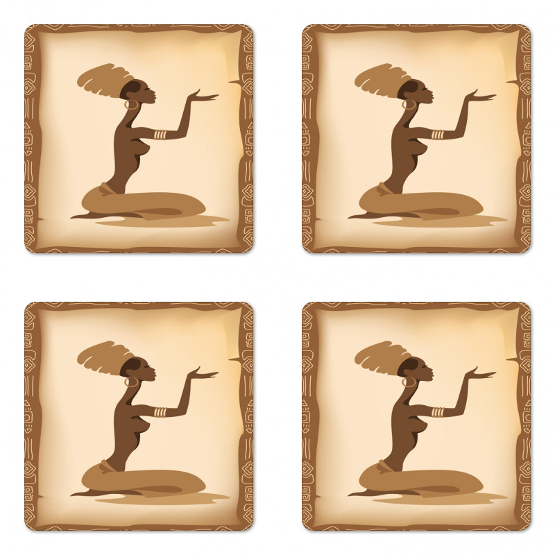 Lady Hand Gesture Coaster Set Of Four